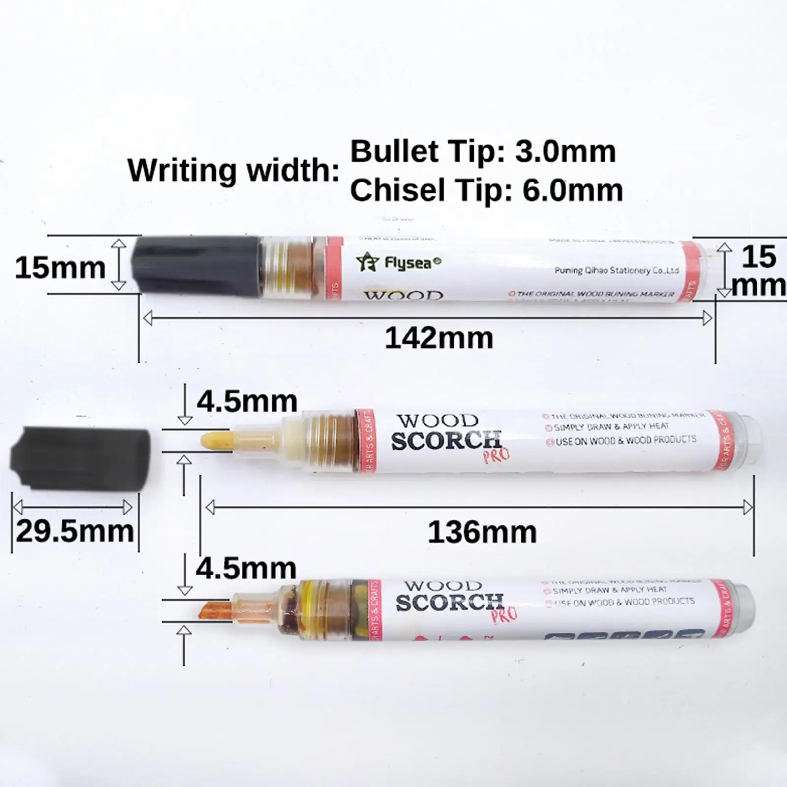 Wood Burning Pen Wood Burned Marker Pyrography Pens for DIY Projects Fine Tip Woodworking Supplies