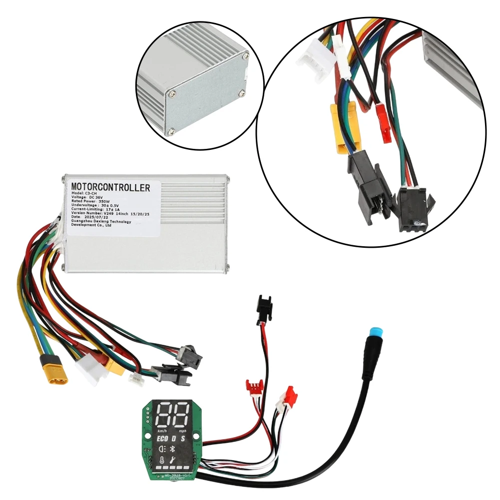 

1pcs Controller Speedometer Main Board Electric Bicycle 36V 350W LED Display Screen Aluminum Plastic E-bikes Parts Accessories