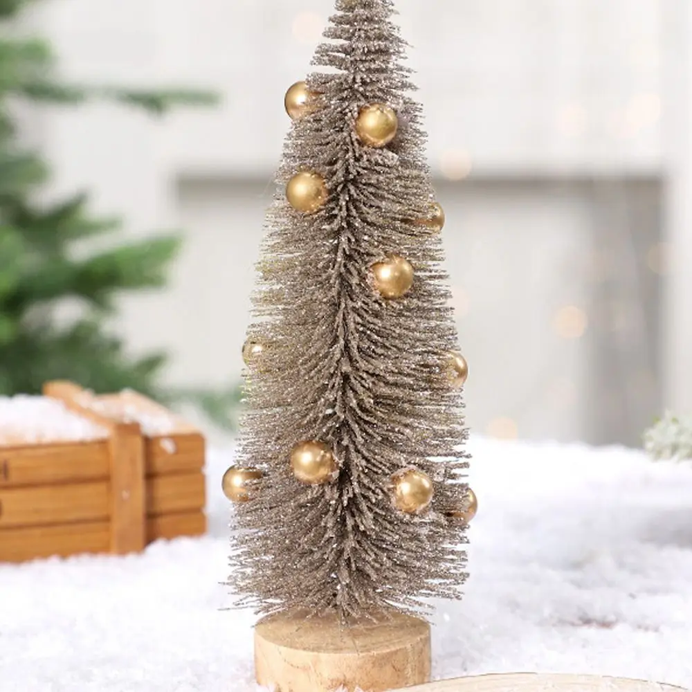 15/20cm Mini Christmas Tree Festival Plastic Christmas Small Tree DIY Handicraft Artificial Xmas Pine Tree Hotel Office Decor