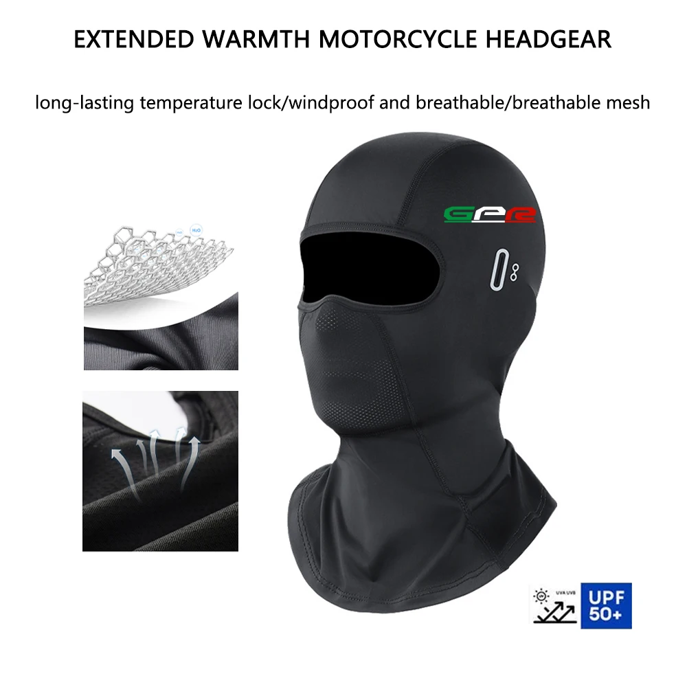 For Derbi GPR 49 59 75 125 Racing 2T 4T 4V AB Motorcycle Balaclava Summer UV Protection Glasses Face Breathable Hole Winter Warm