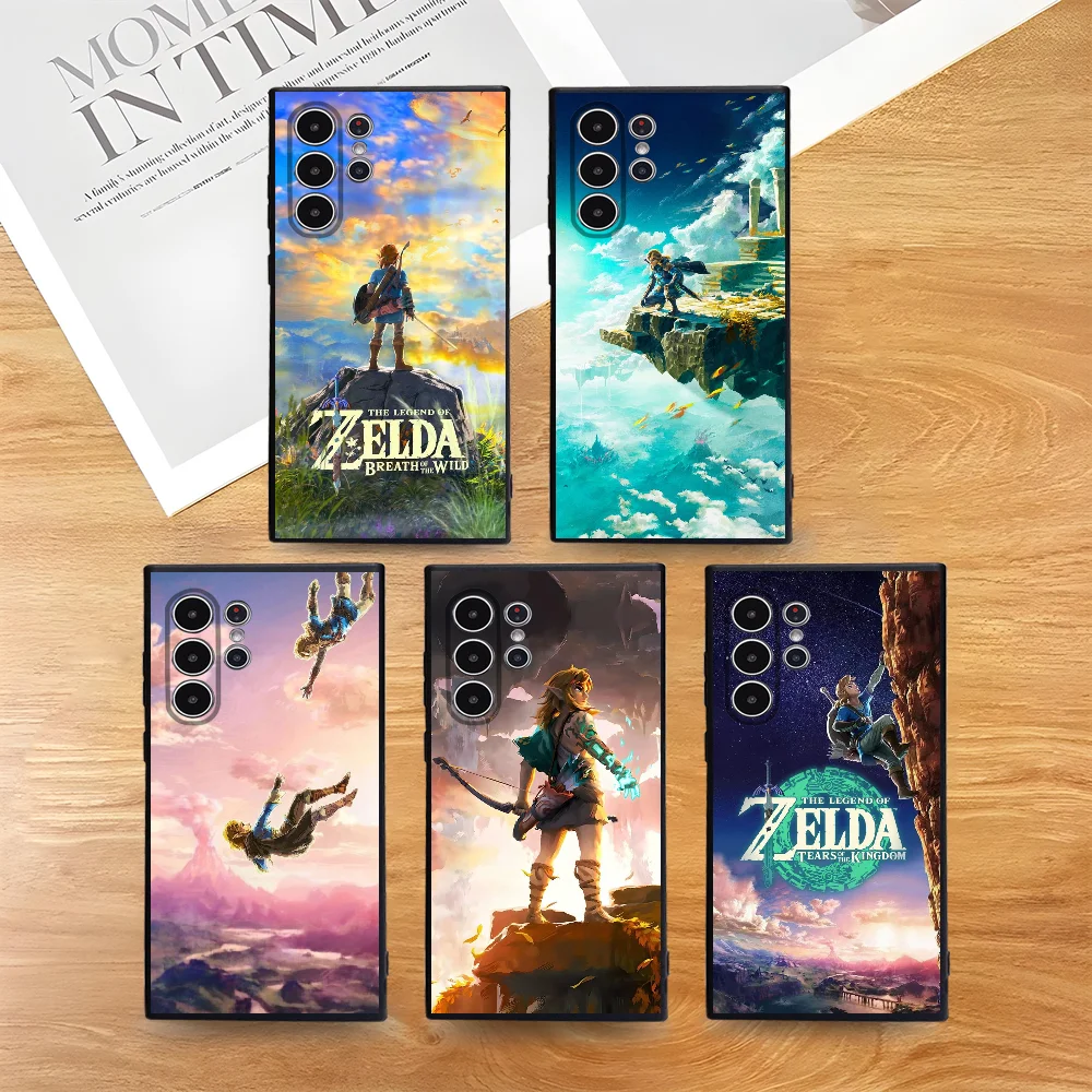 

Game Zelda Kingdom of Phone Case For Samsung Galaxy S25 S24 S22 S23 Ultra S21 S20 Plus 5G Frosted Non-Slip Full Cover Soft Case