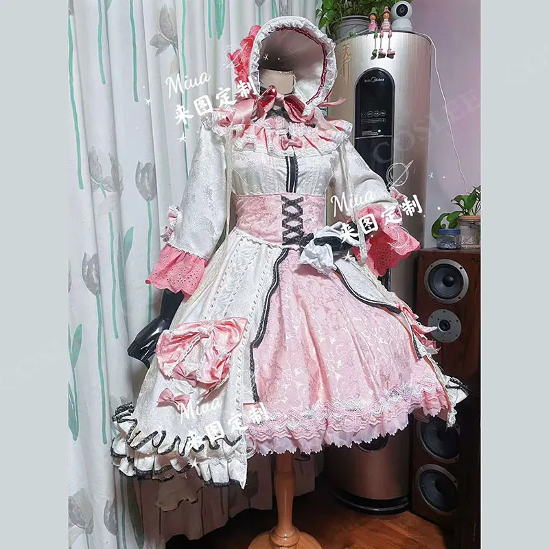 COSLEE Game Arknights Eyjafjalla Cosplay Costume AMBIENCE SYNESTHESIA Pink Lolita Dress Uniform Party Outfit Women Custom Made