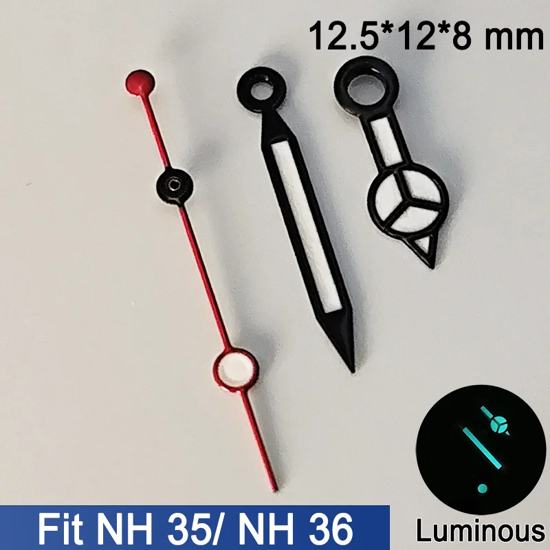 Horlogewijzers passen op NH35 NH36 groen blauw lichtgevende wijzers vervanging luxe horloges accessoire onderdelen horloges modificatie onderdeel
