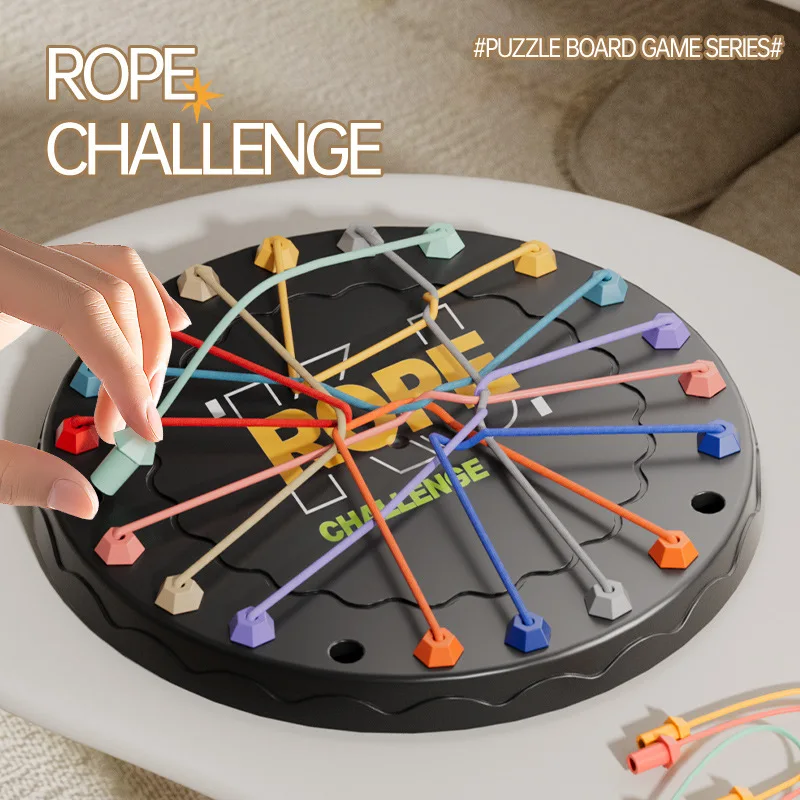 2025 New Rope Breaking Battle Challenge Puzzle Toy Knot Toy Children's Rope Decoding Game Logic Training