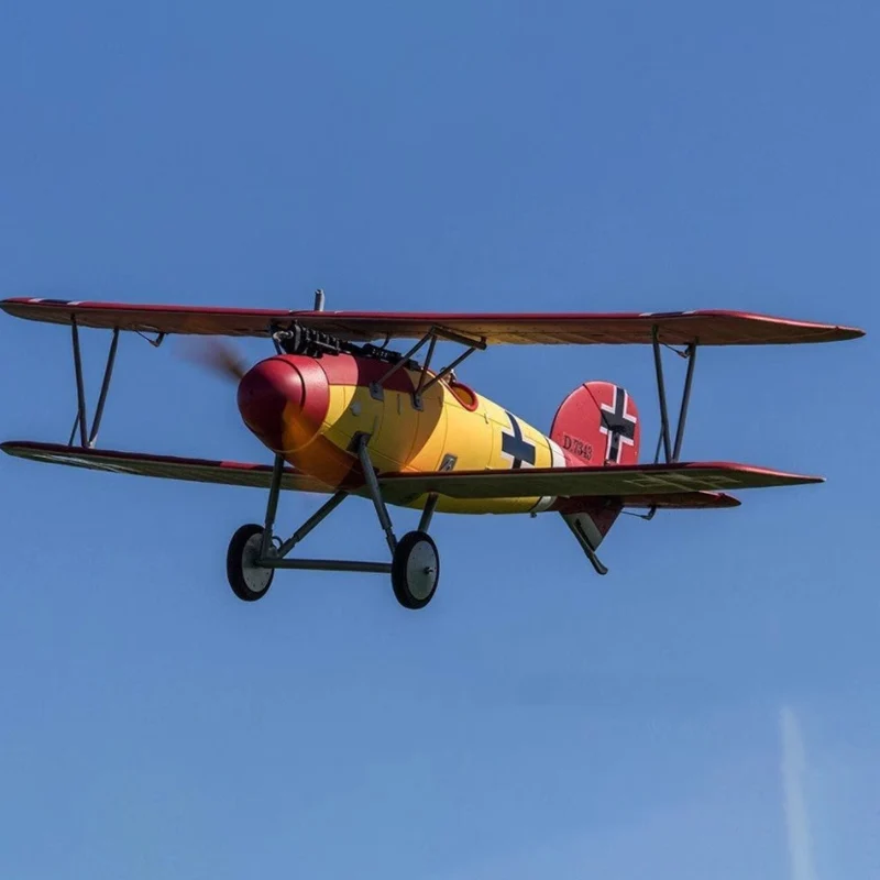 Dynam Albatros Dva 1.3m Rozpiętość skrzydeł Biplane Prawdziwy samolot Stałopłat Rc Model lotniczy Zabawka dla dorosłych Model samolotu na świeżym