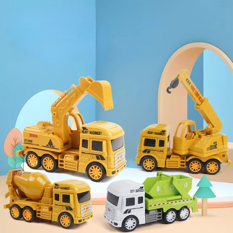 1 Pc New Diecast Car Engineering Model Excavator Crane Dump Truck Garbage Vehicle Classic City Construction Children Toy for Boy