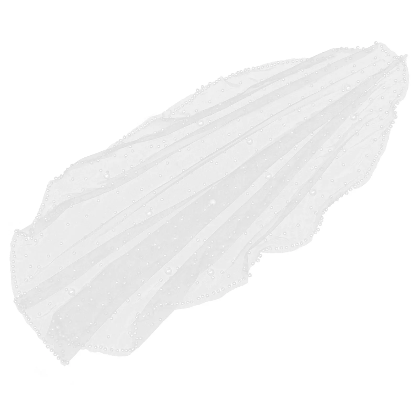

Pearl Veil Short Wedding Bridal Headpiece Pearl Decoration Photoshoots Prom Korean Style Veils White Lace Face Cover