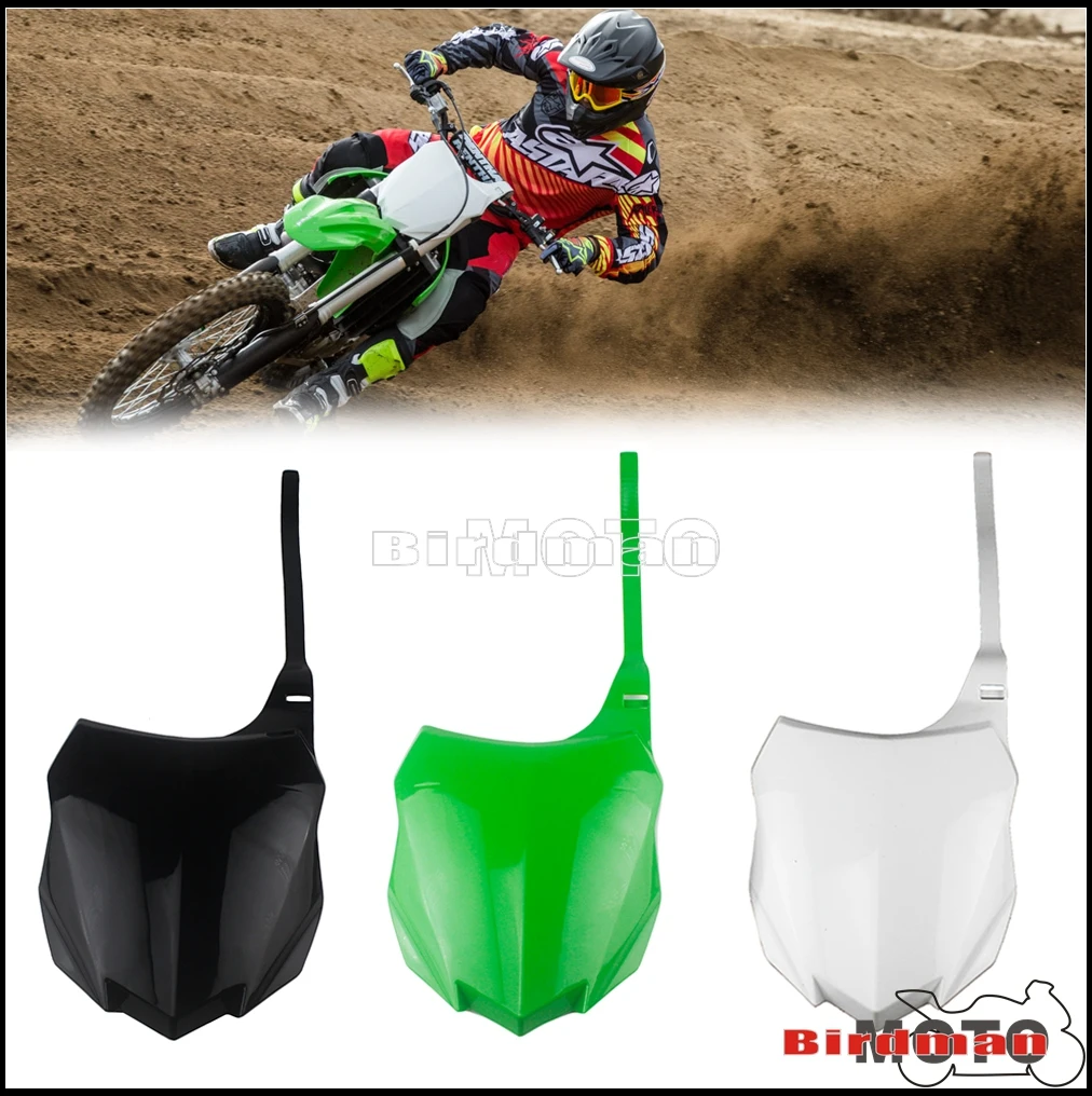 

Motocross Number Holder For Dirt Bike Enduro Plastic Mudguard Front Number Plate Fairing Mask For Kawasaki KX450F KX250F 13-16