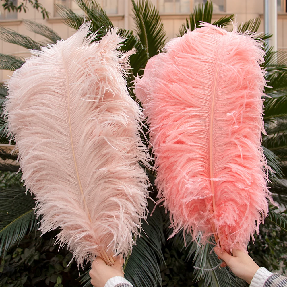 

Wholesale Natural Ostrich Hair Sewing 40-45cm Dyed Plume Crafts Home Table Decorations Wedding Banquet Tassels Accessories