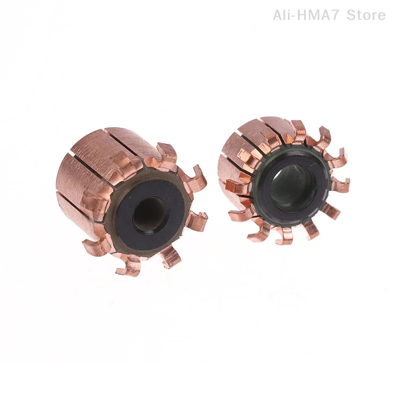 1 Piece 7/8/12 Gear Teeth Electric Motor Commutator 3-8mm ID 7.8-23mm OD Copper Motor Accessory For Power Tools DC Motors