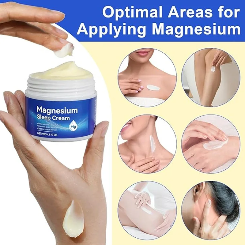 Magnesium Sleep Body Lotion Post-Workout Recovery Cream for Muscle Relaxation Sleep Support,Deep Hydration Natural Non-Greasy