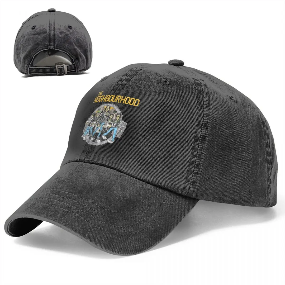 The NBHD Neighbourhood Multicolor Hat Peaked Women's Cap Rock Band Cartoon Personalized Visor Protection Hats