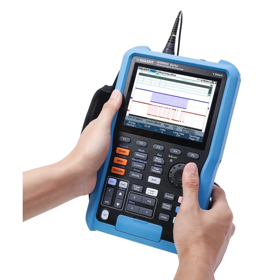 Siglent SHS810X / SHS820X Digital Handheld Oscilloscope 2 Channel 100MHz 1GSs/500MSs CAT2 300Vrms