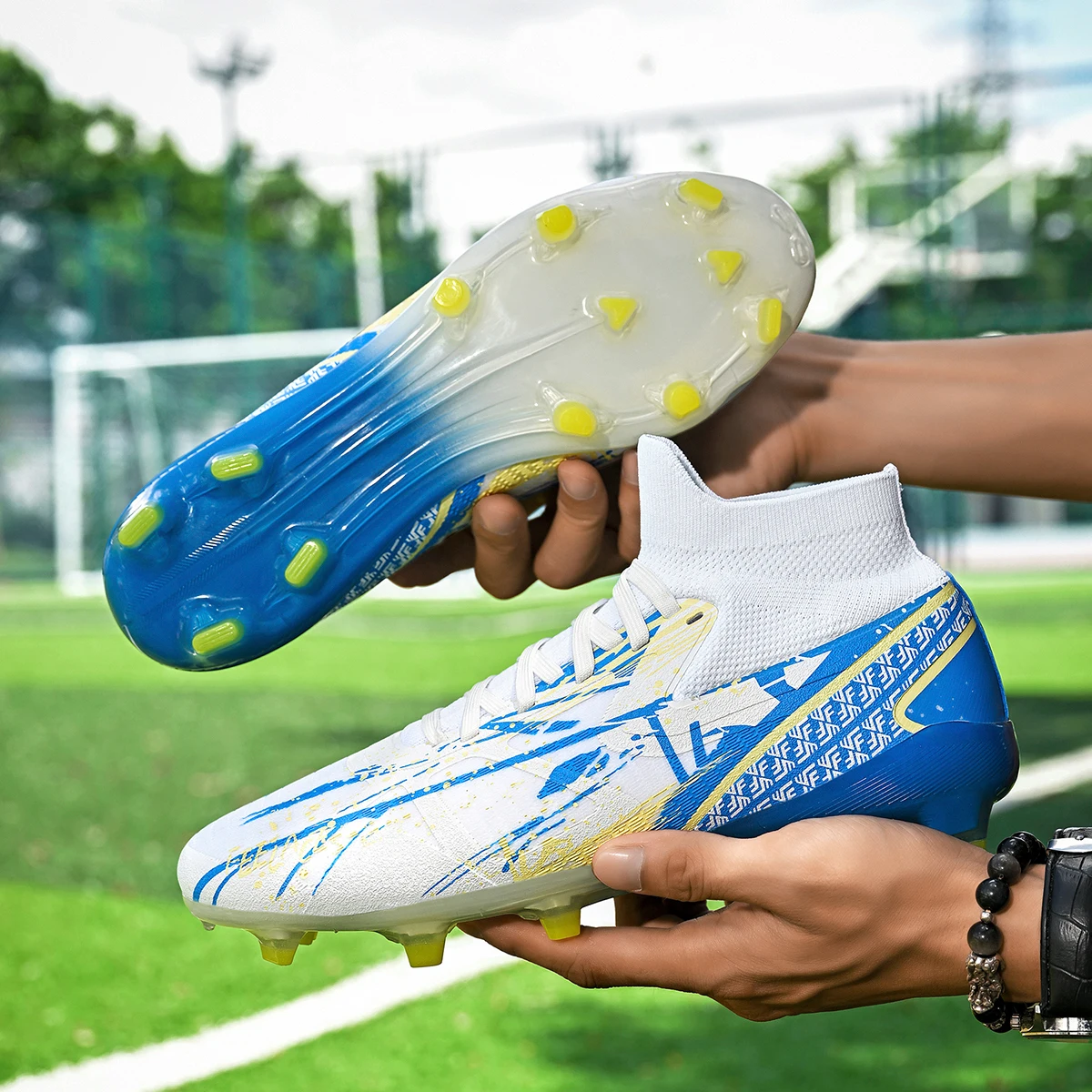 

Новые мужские профессиональные футбольные бутсы, удобные нескользящие футбольные бутсы TF/FG, ботильоны для мальчиков, спортивная обувь унисекс