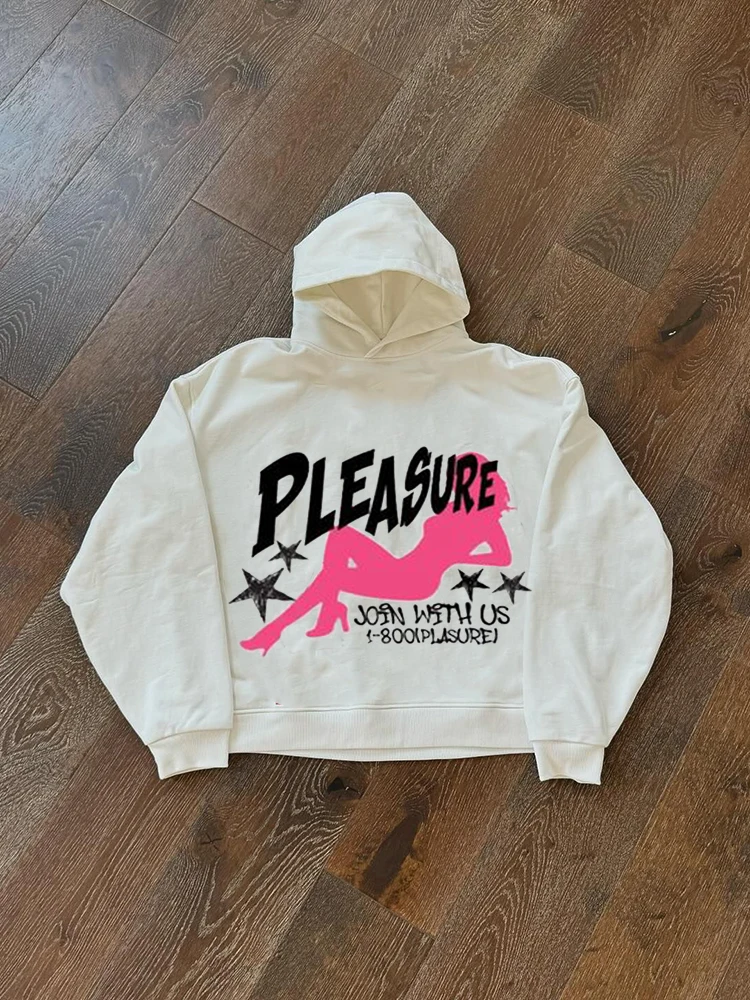 Women Men Hip Hop  Long Sleeve letter Print Jacket HoodiesCoats Autumn Winter Harajuku Casual Loose punk Y2k Hooded Sweatshirt