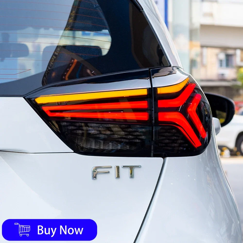 

Для Honda Fit GR9 2021-2024 автомобильные задние фонари в сборе, светодиодные автоматические задние фонари, обновленный динамический стример, аксессуары для сигнальных ламп