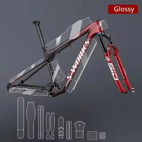 Película protectora Universal para bicicleta de carretera, marco de bicicleta de montaña, Protector resistente a los arañazos, pegatina para bicicleta, Protector de TPU para bicicleta