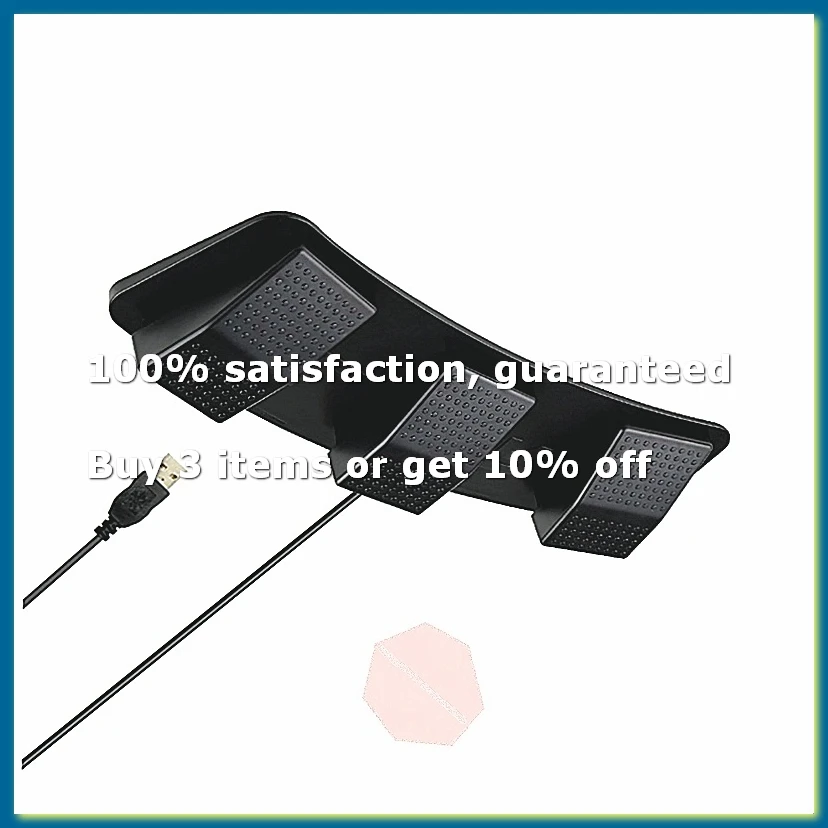 FS23-PM USB Triple Foot Switch Multifunctional Customize Foot Pedal Mechanical Switch for Image Acquisition Game Control-DT30