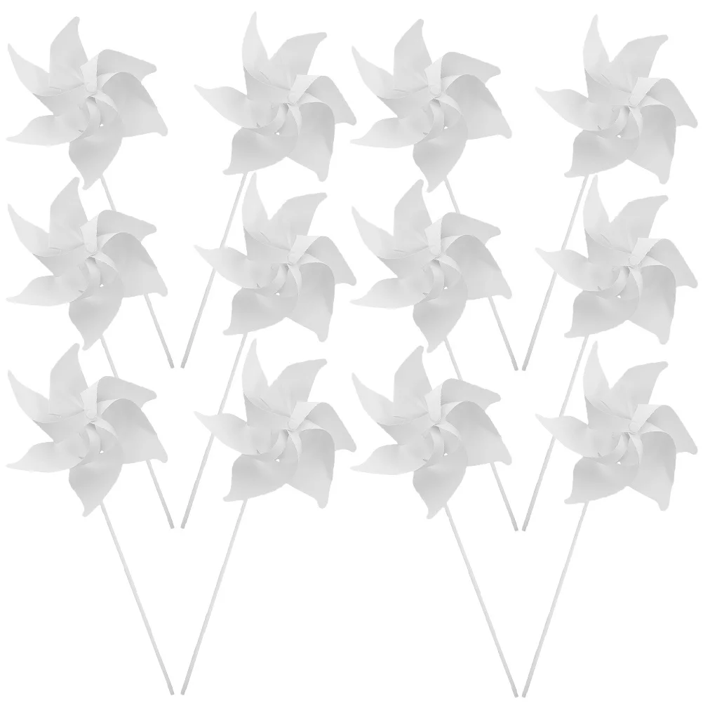 20 قطعة من عجلات الدبابيس الورقية الفارغة رسم يدوي للأطفال للأنشطة الخارجية هدايا تلوين تعليمية دولاب الهواء غير المكتمل للإبداع