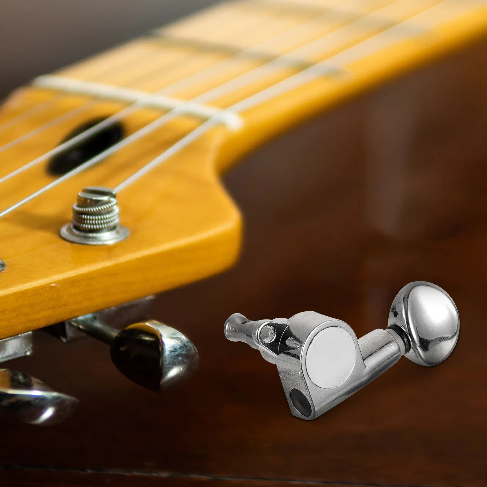 

1Set Fully Enclosed Acoustic Guitar Tuning Pegs Metal Guitar Tuners Professional Stable Ukulele Peg Tools Ukulele Pegs