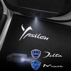 1/2 pz per Lancia Ypsilon Delta Musa Lybra Kappa Thema Voyager Car Door Welcome Lights proiettore Laser Logo Wireless Sensing