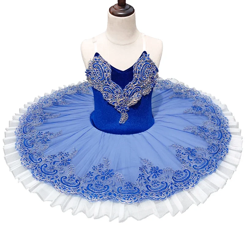 Girls Kids Swan Lake Ballerina Dance Costume Ballroom Dance Dress Children's Professional Ballet Costumes Tutu Dance Dress