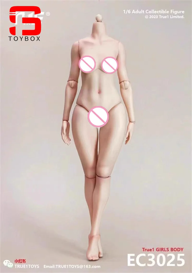 True1Toys EC3025 EC3026 1/6 Femmina Pesca Glutei Corpo Comune 12 ''Soldato Luce Bianca Grano Action Figure Metà Grande Busto Corpo