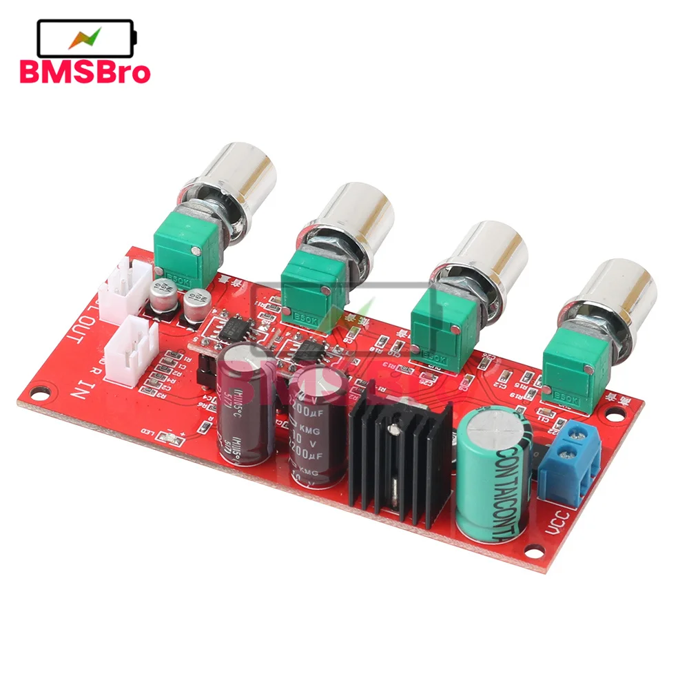 HIFI Stereo Preamp Amplifier Board AD828 Volume Tone Control Pre-Amp Preamplifier Board Better Than NE5532