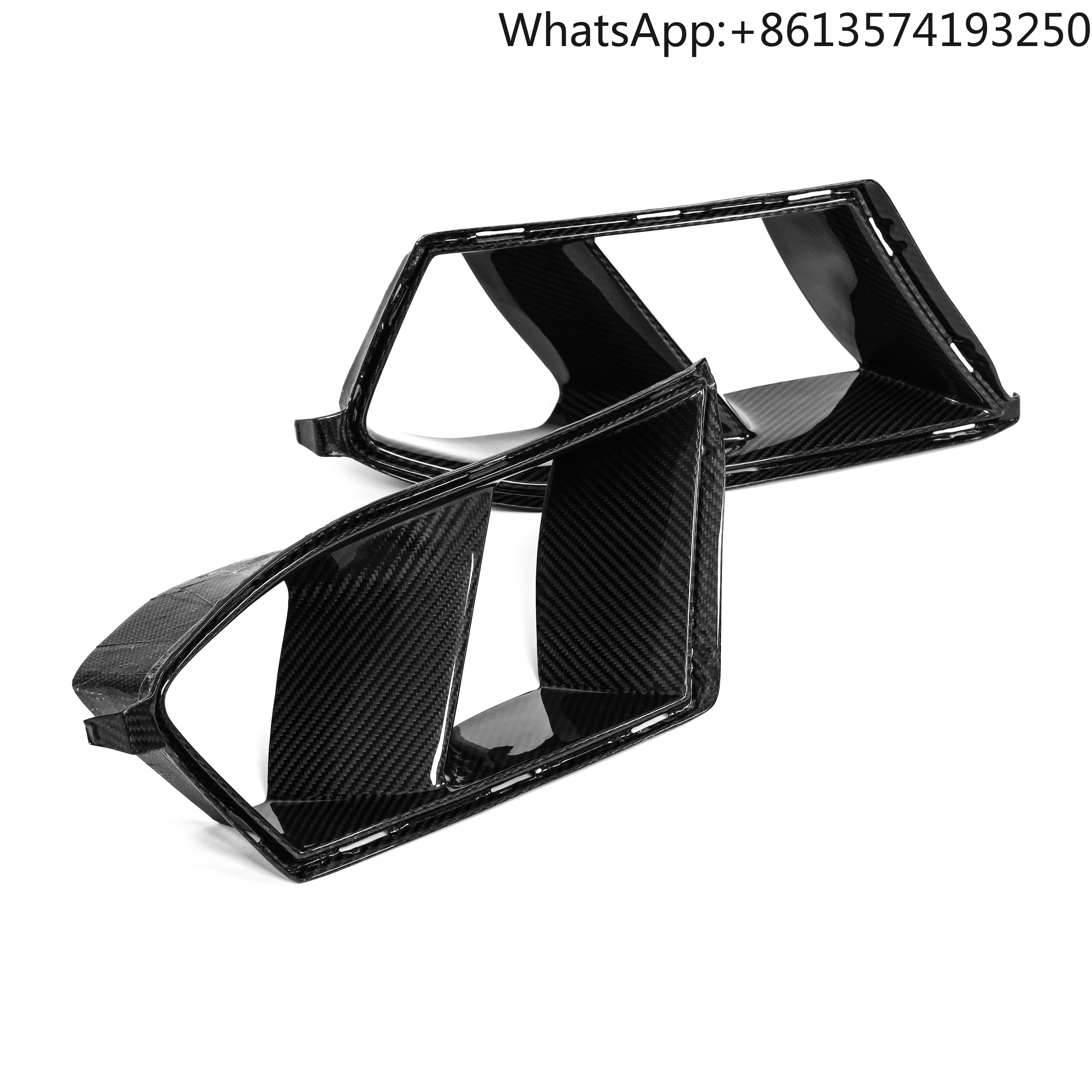 

For Real Dry Carbon Fiber Front Air Duct Vent Trims for BMW M3 G80 M4 G82 Front Bumper Air Duct Vent Trim Replacement OEM