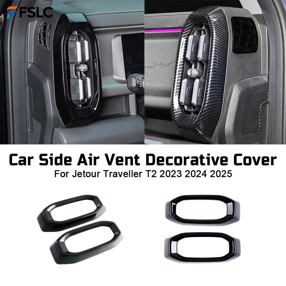 

⭐Genuine⭐Carbon Fiber Black ABS Car Interior Air Vent Outlet Cover Trim For Jetour Traveller T2 2023 2024 2025 Accessories