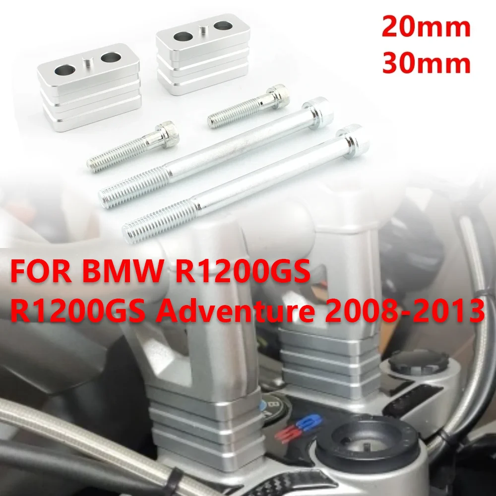 

For BMW R1200GS R 1200 GS Adventure R1200 GS ADV 2008-2013 Handlebar Risers Mount Clamp Kit Rise 20mm 30mm