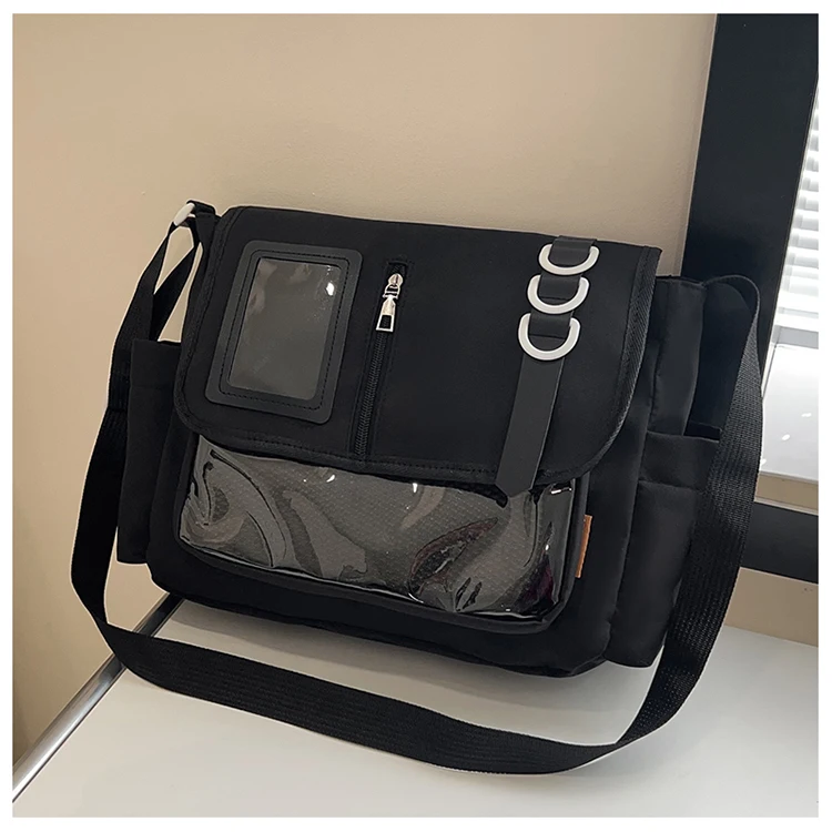 Y2K Japanische Harajuku Schultaschen für Mädchen Neue transparente Itabag Umhängetasche DIY Abzeichen Display Platte Ita Tasche – Detail 2