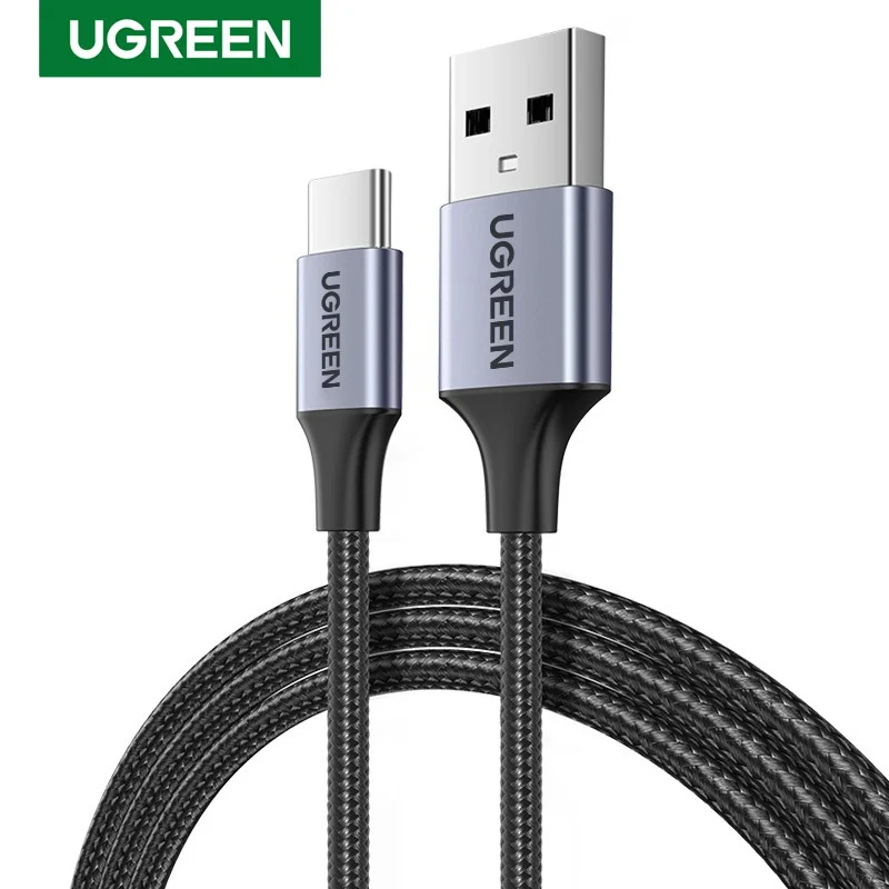 UGREEN 3A USB C Cable 5Gbps Data Transfer Type C Cable Fast Charging Nylon Braided Data Cord for Android iPhone 15 Samsung