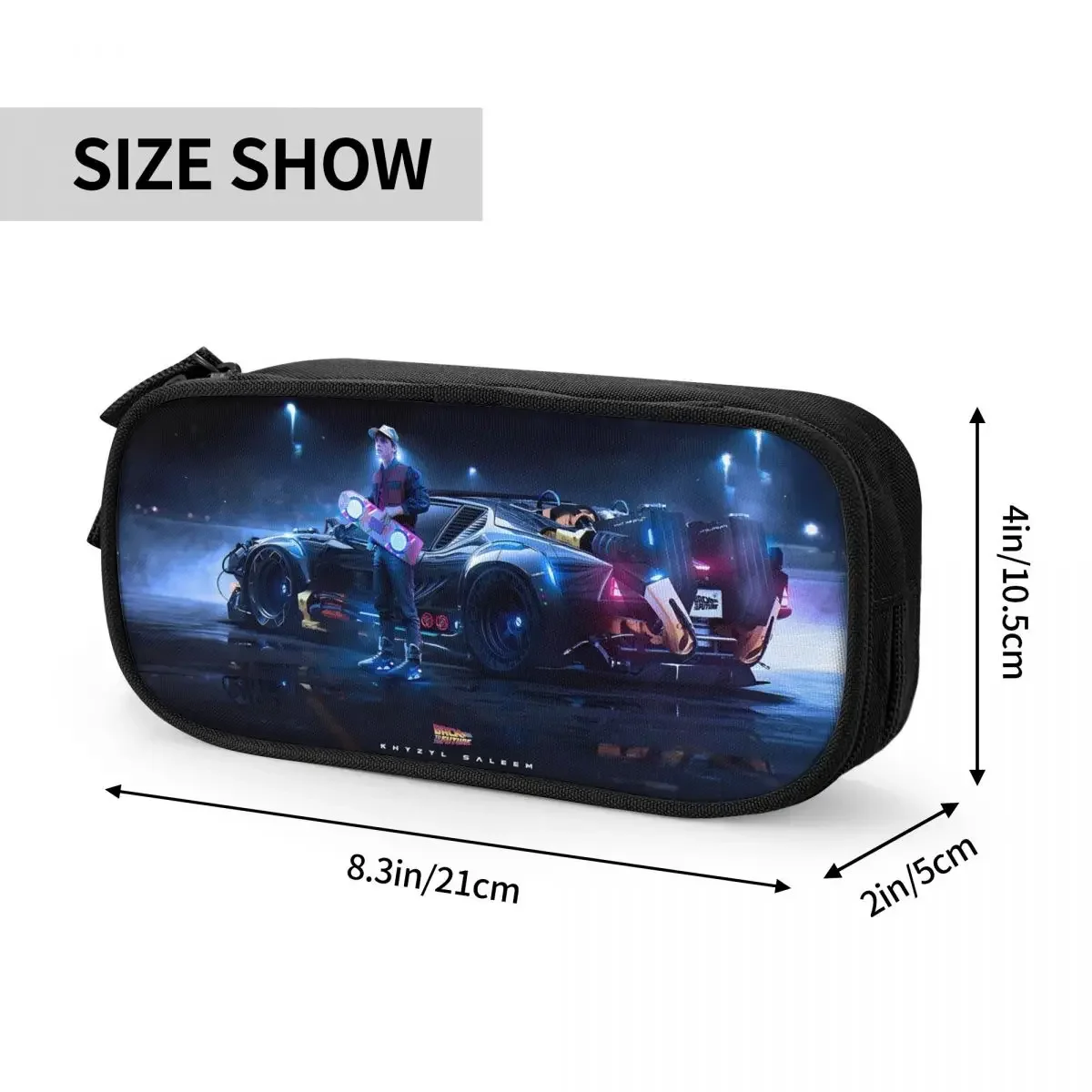 Back To The Future Big Capacity Pencil Pen Case Office College School Large Storage Bag Pouch Holder Box Organizer