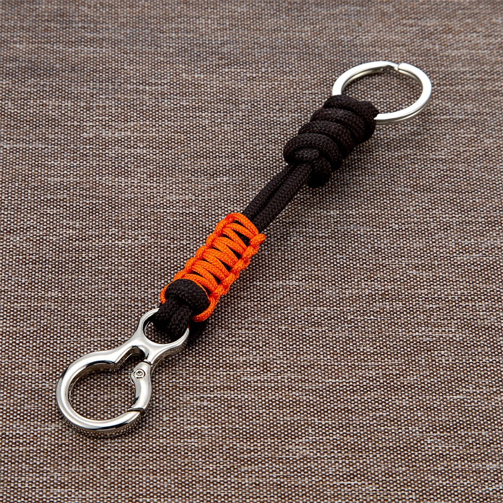 Handmade Paracord Keychain with Spring Snap Hook