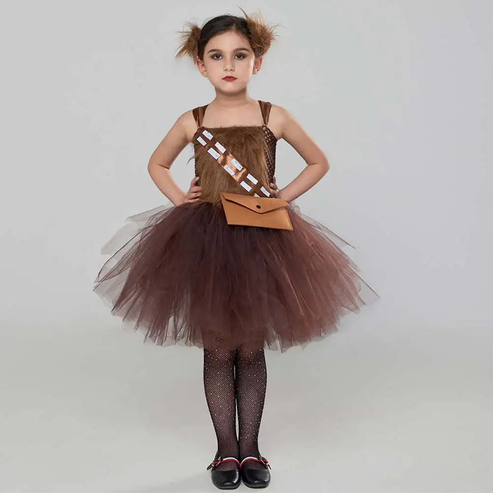 Tutu Kleid Cosplay Kinder Kostüm Outfits Mädchen Mesh Röcke Tasche Tanz Performance Kleidung Kinder Halloween Party Verkleidung Anzug