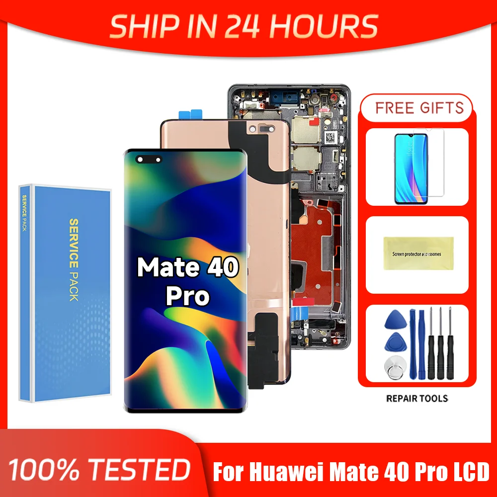 For HUAWEI Mate 40 Pro 6.76\'\'For Mate40Pro NOH-NX9 AN00 AN01 LCD Display Touch Screen Digitizer Assembly Replacement