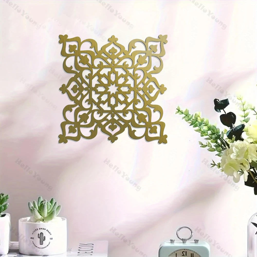 1pc MOROCCAN PANEL -Embellish Your Living Room with Elegant Arabic Wall Art. Islamic Ornament,Wooden Panel,and Refined Arabesque