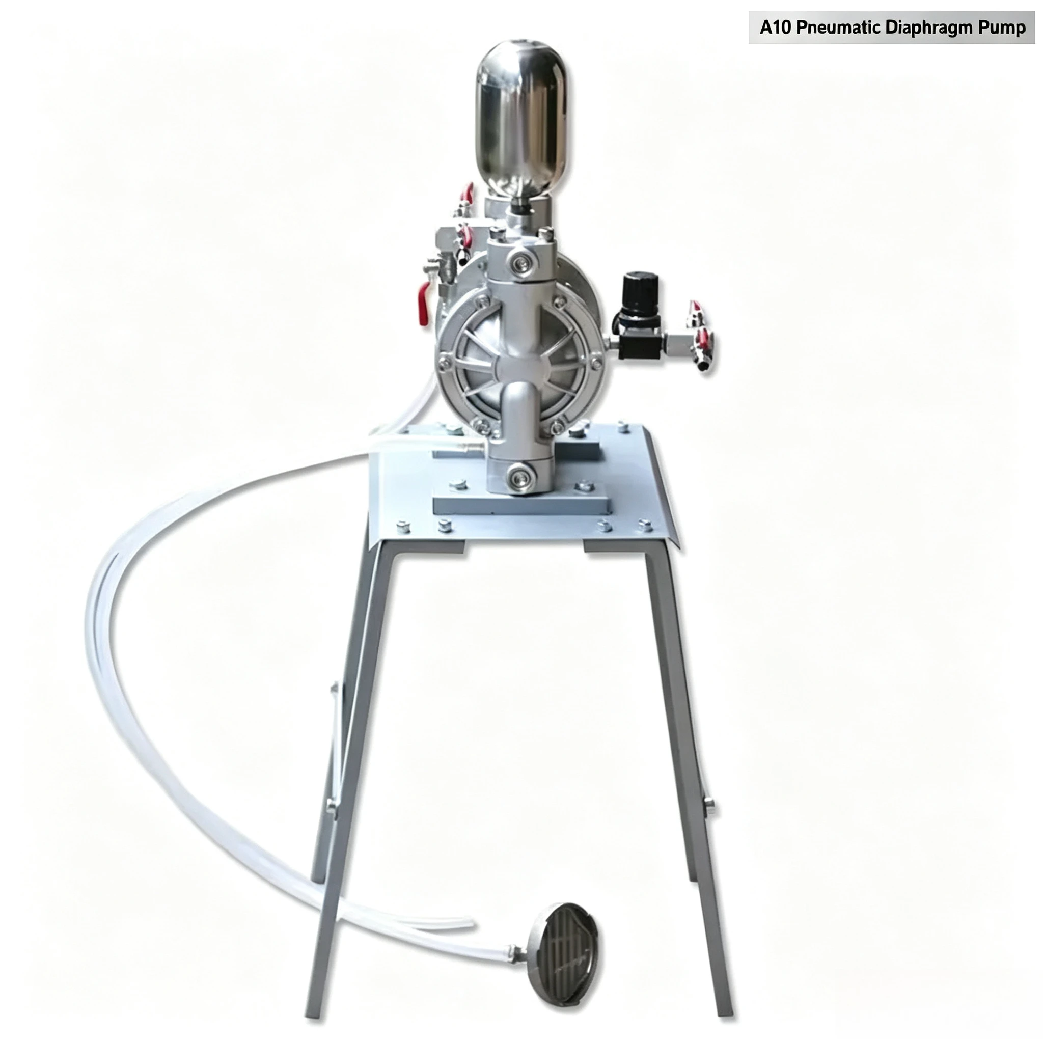 A10 Air Operated Double Pump Aluminum Self-Priming Reciprocating Booster Pump With Rack For Industrial Mixing Delivery