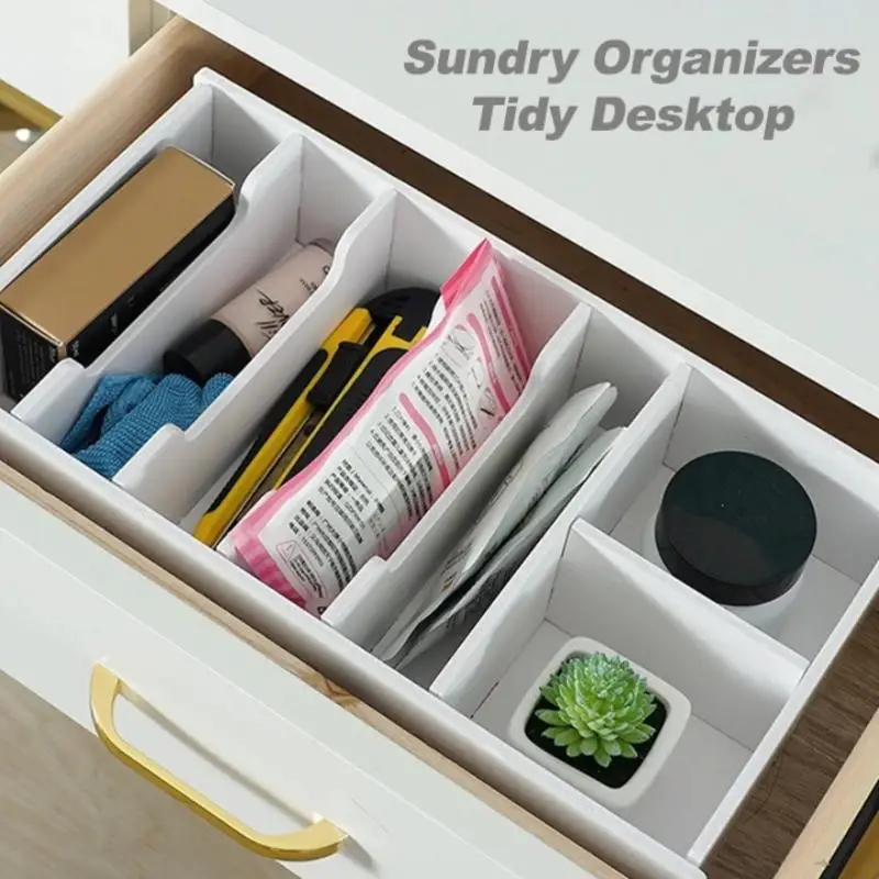 6/8 Grid PVC Organizing Shelf Durable Drawer Cashier Change Box Storage Desktop Desktop Storage Box