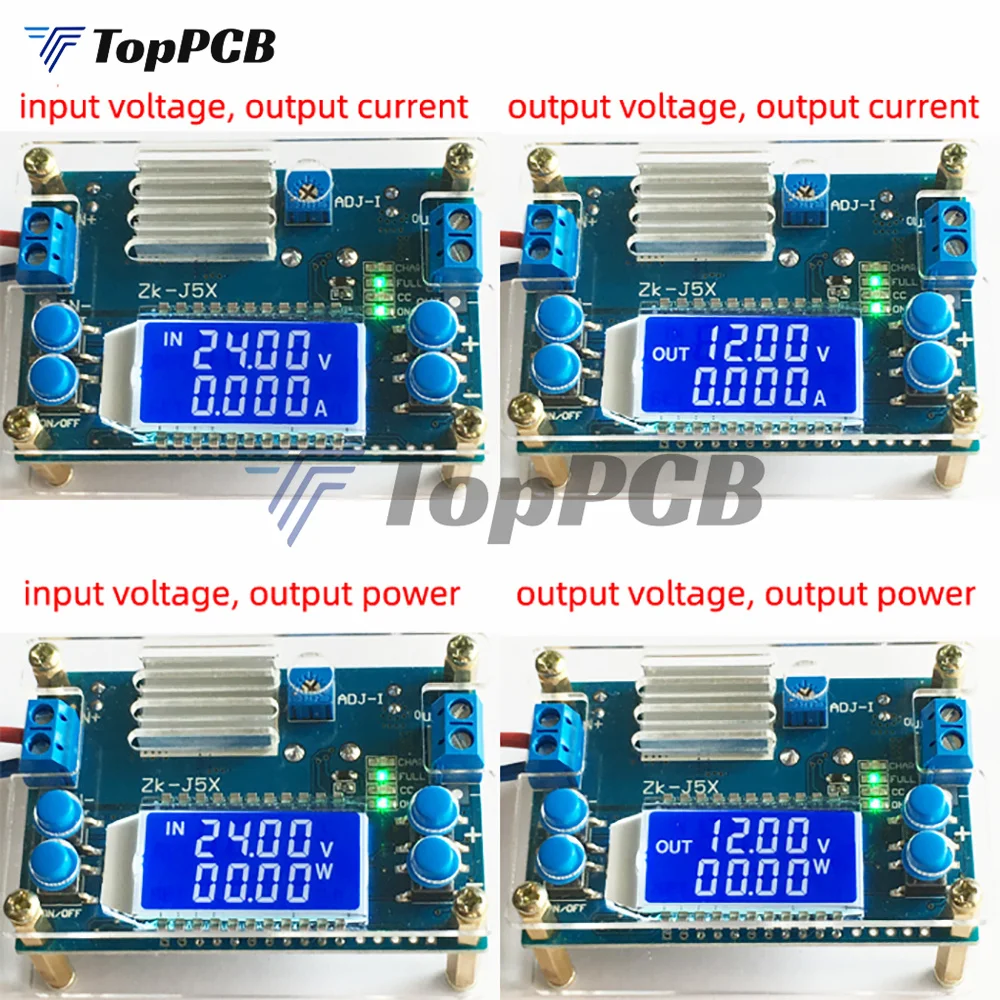 CC CV DC 6.5-36V to 1.2-32V 5A 75W Step Down Buck Converter Power Supply Module Voltage Regulator Transformer with Case Heatsink