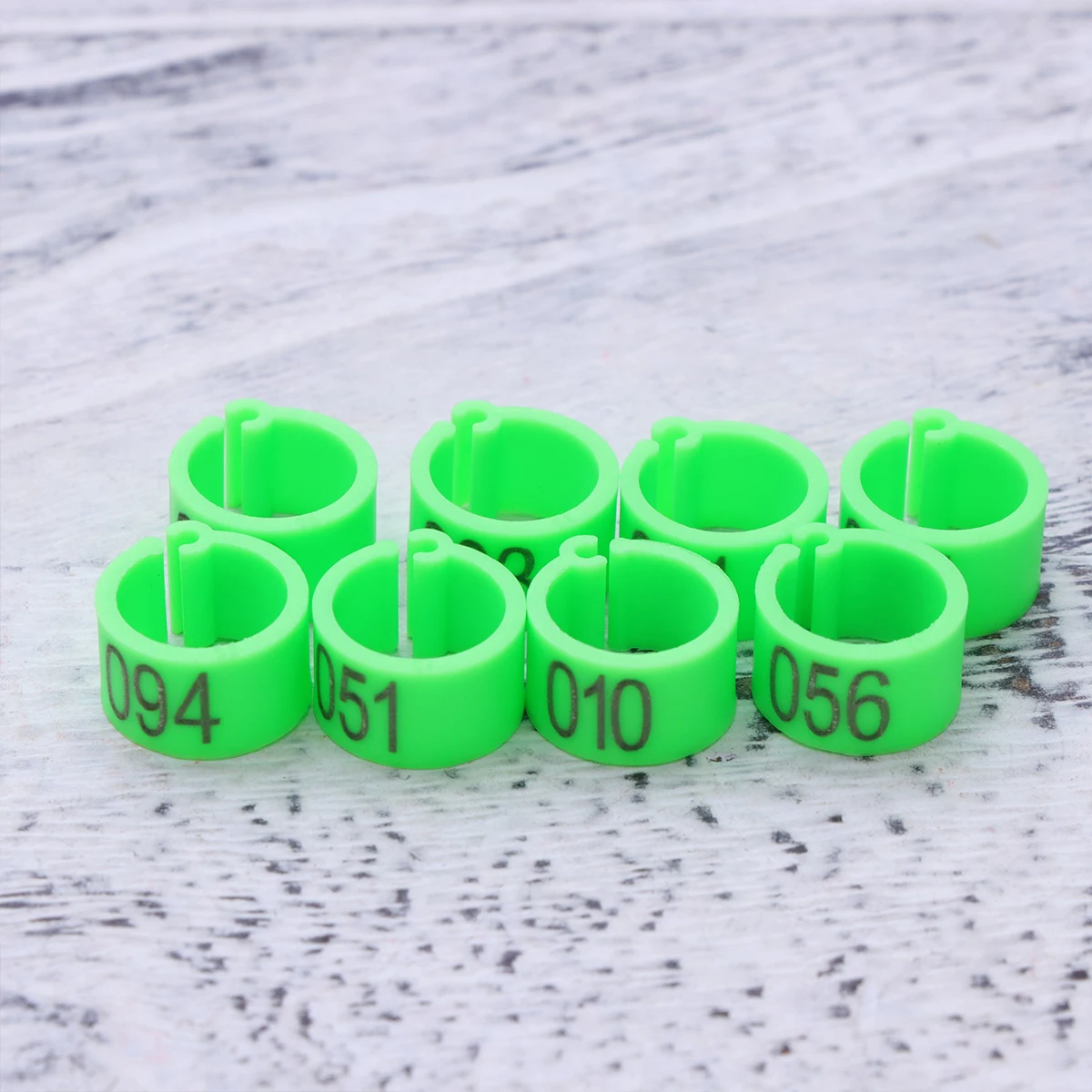 

100 pcs Numbered Foot Rings for Birds Bright Colors Eco Friendly Plastic Easy to Use Identification Separate Breeds Mark