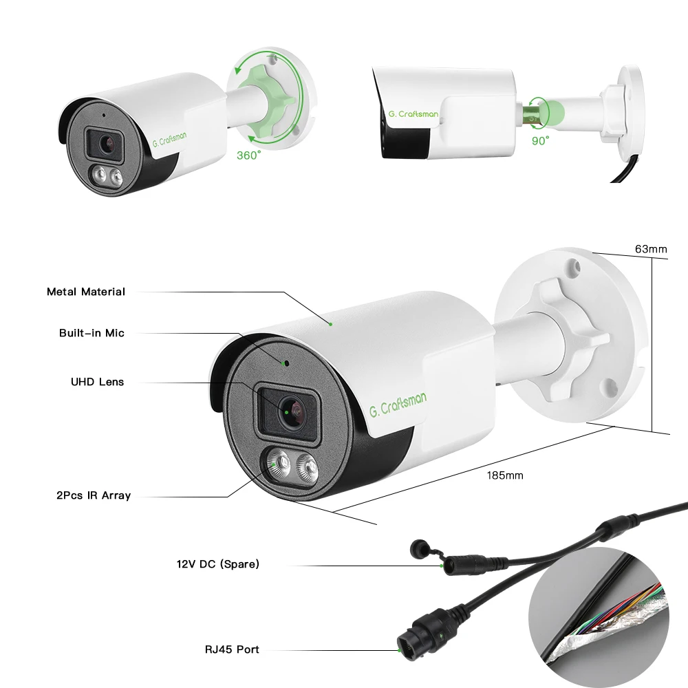 Imagem -05 - Kit de Sistema de Câmera ip ai Poe Sony Imx415 Detecção de Movimento Vigilância por Vídeo Cctv Onvif Segurança G.craftsman 4k 8mp