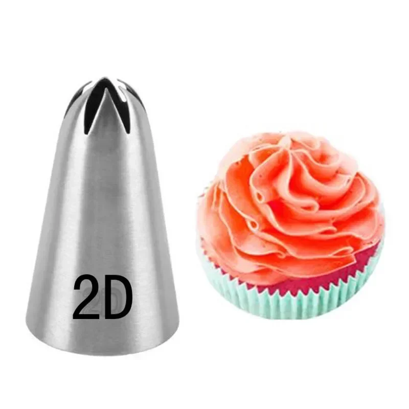 6pcs 2D# 853# 2C# 195# Icing Piping Nozzle Russian Pastry Tips Set DIY Cake Cream Dessert Decorators Cookie Fondant Baking Tools