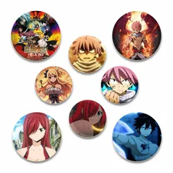 32/44/58mm Anime Fairy Tail Enamel Pins Handmade Brooch for Clothes Backpack Decoration Cartoon Badge Jewelry Accessories Gifts