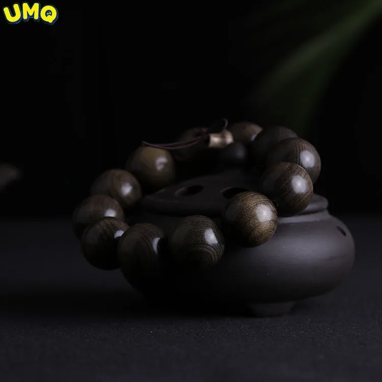 

High Quality Gloomy Wood Buddha Beads Rosary Beads 20 Hand String Men's and Women's Carving Craft Gloomy Gold Nanmu 08 Bracelet