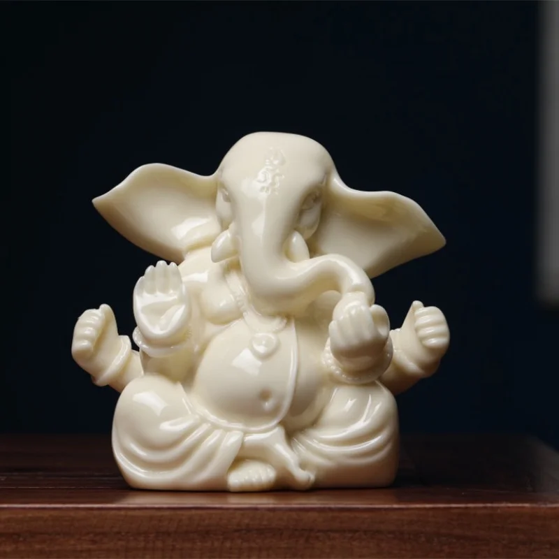 

Factory Direct Supply Ivory Nut Carved Elephant Ancestor Ornaments Home Desktop Decorations Animal Car Decoration Crafts