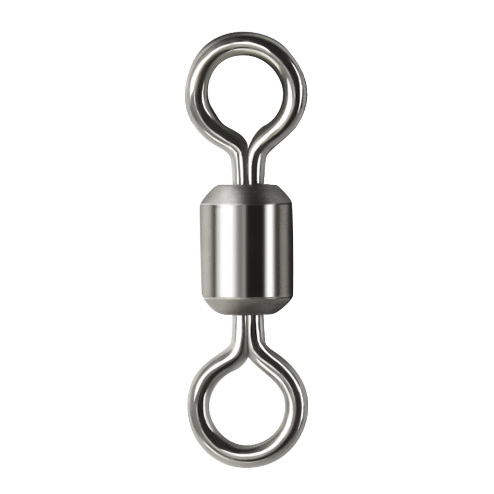 60 stücke Edelstahl Angeln Wirbel Rolling Barrel Wirbel Angelschnur Stecker Micro Wirbel Solide Ringe Angelgerät ﻿