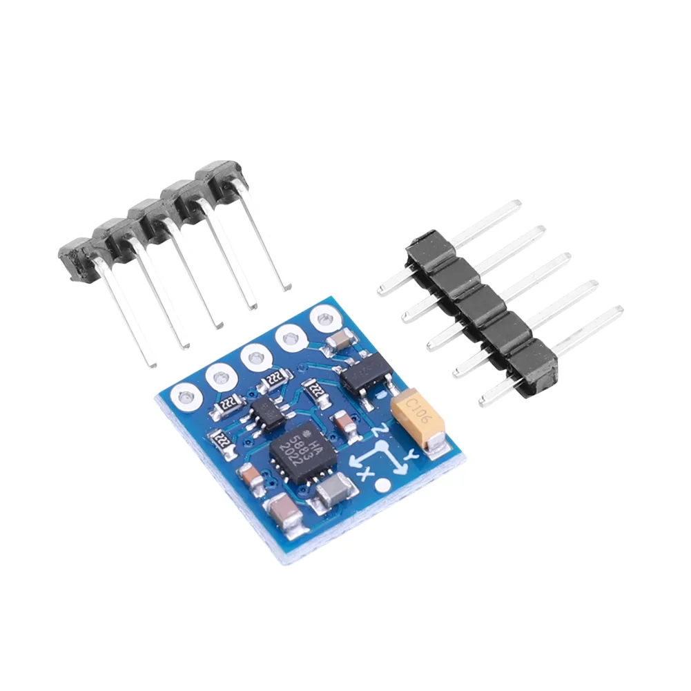 GY-271 3 Axis Magnetic Field Compass Magnetometer Sensor 3V-5V Electronic Compass Magnetic Sensor Module HMC5883L for Arduino