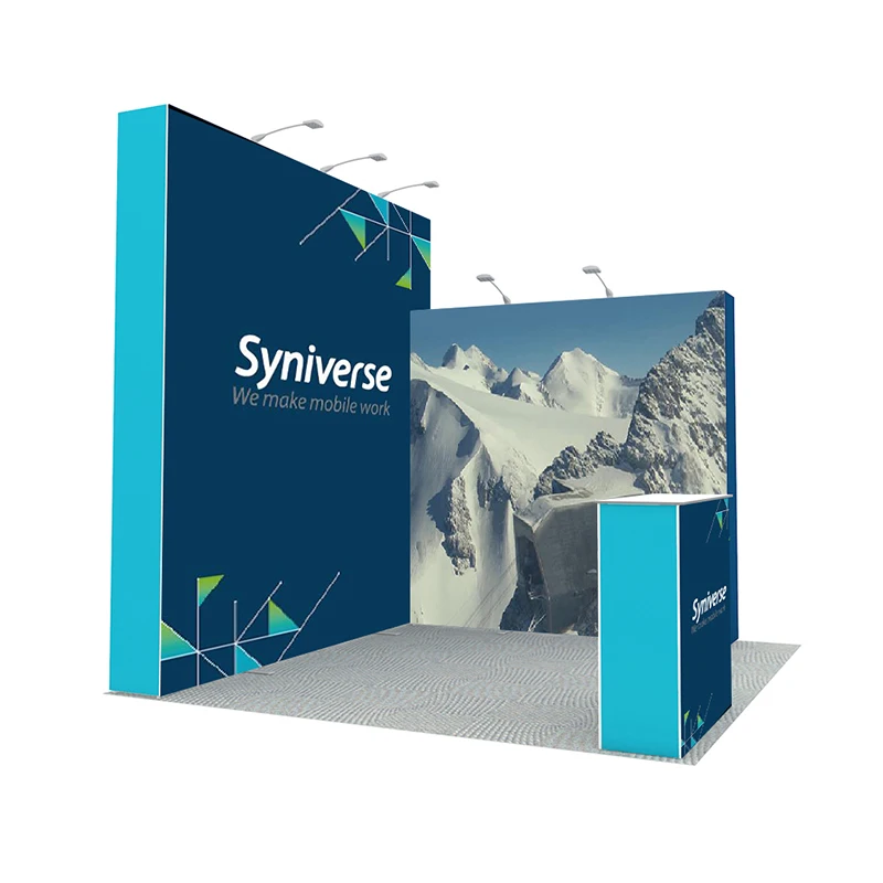 SEG Modular Portable Exhibition Booth Trade Show Display Pop up Display 3x3 Portable Pop up Display 3x3 Pop up Backdrop